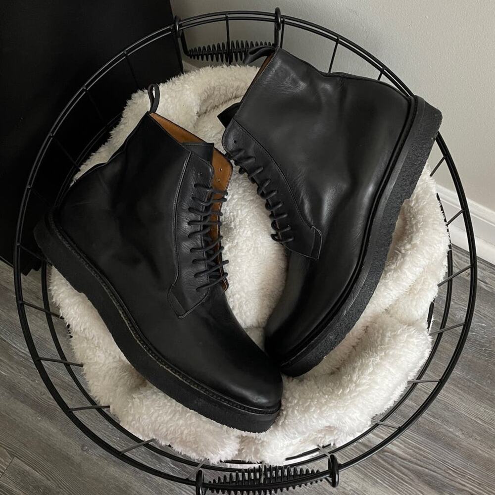 Barneys New York Black Leather Boots
